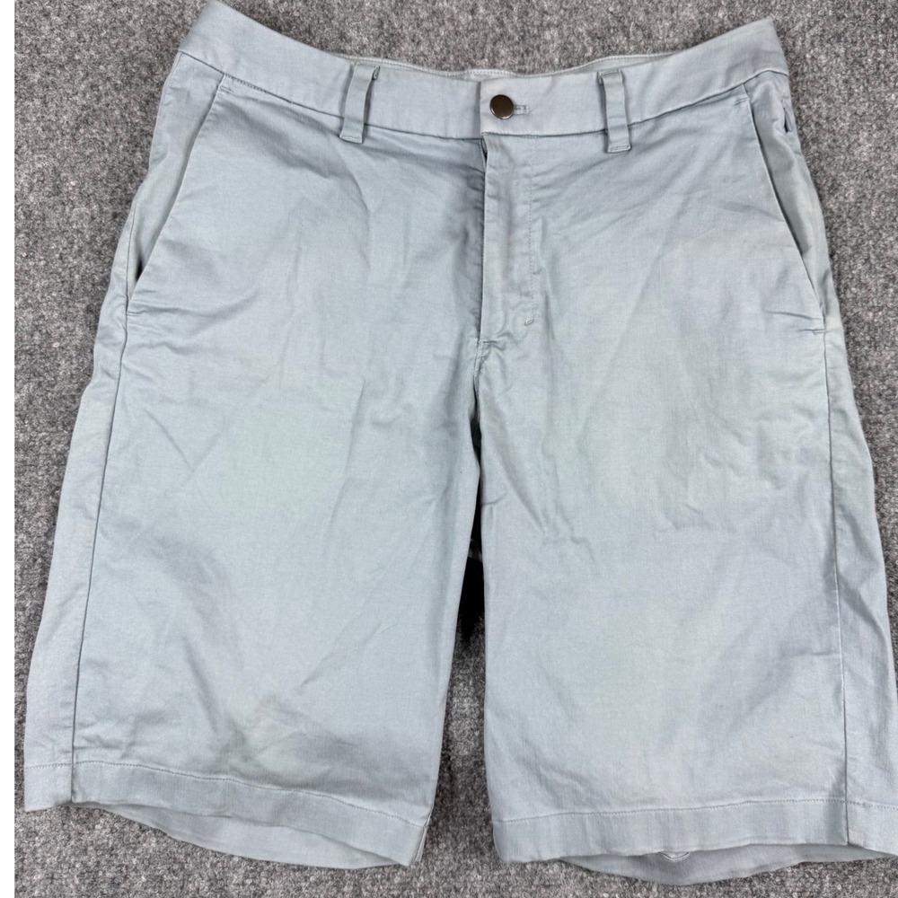 Lululemon Commission Shorts Men 32 Blue-Grey Chino Technical Twill 9" Inseam